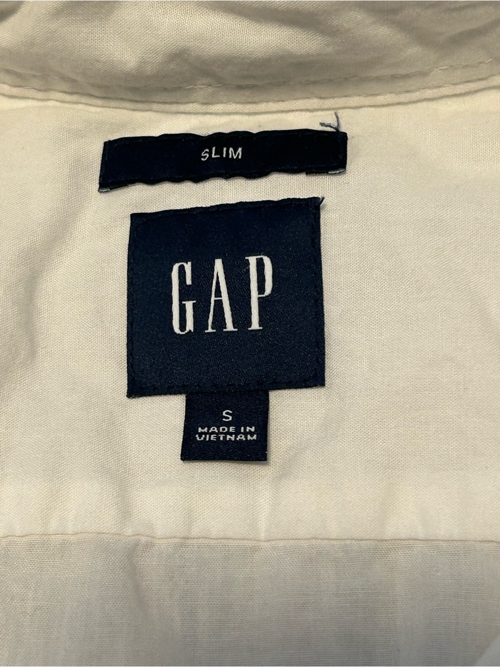 GAP White Shirt with Navy Label